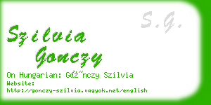 szilvia gonczy business card