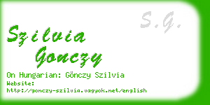 szilvia gonczy business card